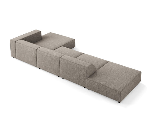 Cosmopolitan Design rechter hoekbank Arendal 5-zits, chenille, grijs - 166x341x70cm