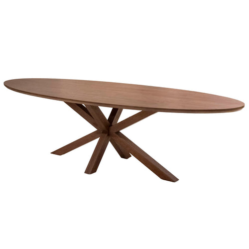 DÉJA Living Eettafel Lusa - Ovaal Bruin Eikenhout - 160x90x78cm