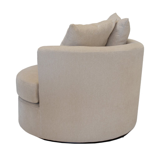 Giga Meubel Fauteuil Thony Luxe Draaibaar - Beige - Zithoogte 46cm