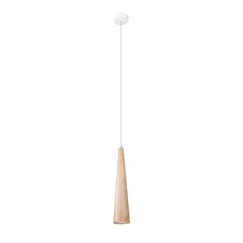 Sollux Lighting Hanglamp SULA 1 naturel hout - 8x8x120cm