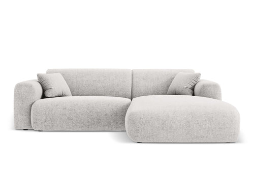 Cosmopolitan Design rechter hoekbank Nolio 4-zits, chenille, lichtgrijs - 170x235x72cm