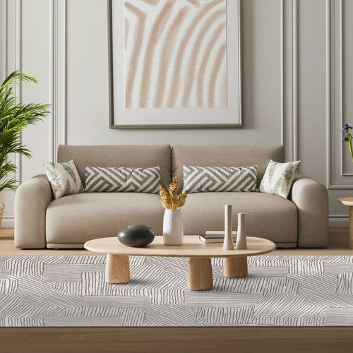 AFK Living vloerkleed Edgar - voor binnen en buiten - grijs - 160 x 230 cm