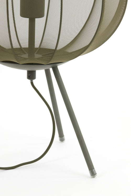 Light & Living tafellamp Plumeria - groen - Ø34cm
