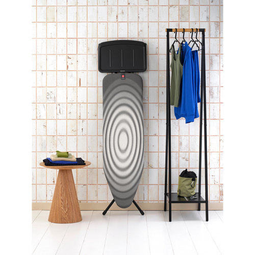 Brabantia Strijkplank B, 124x38 cm, solide stoomunithouder - Titan Oval