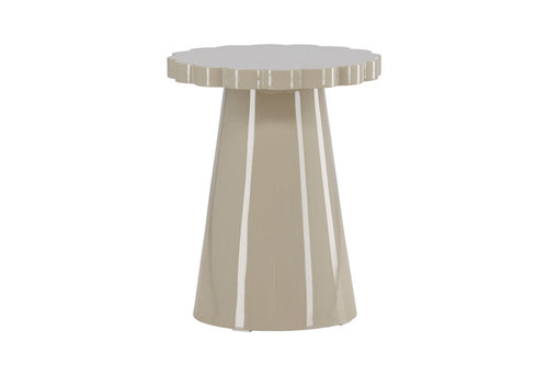 Rebellenclub Bijzettafel Aris - ¿45 cm - Glossy Beige
