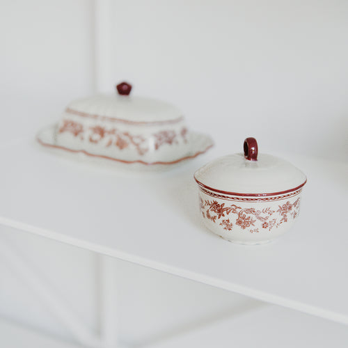 S|P Collection - Suikerpot 20,5cl met deksel burgundy Cyril