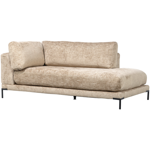 vtwonen lounge bank element links Couple - Polyester - Naturel Melange -89x100x200 - vtwonen shop