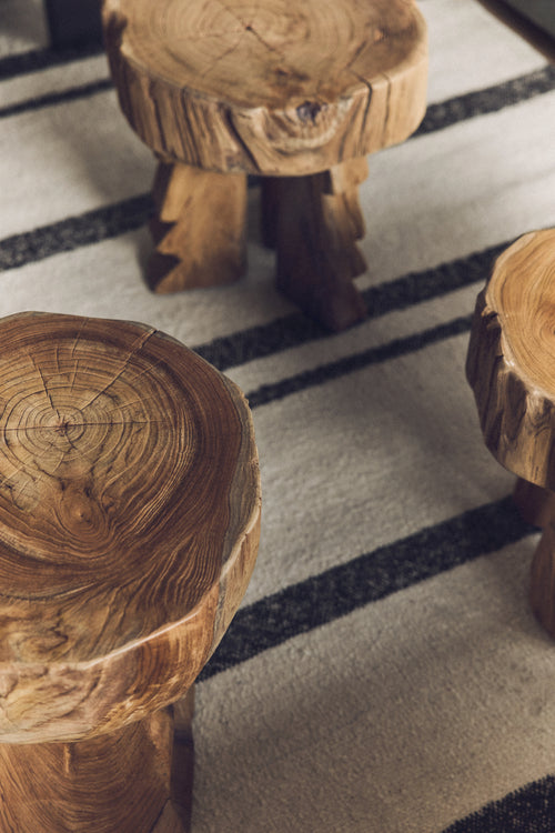 HKLIVING kruk Arched – hout - vtwonen shop