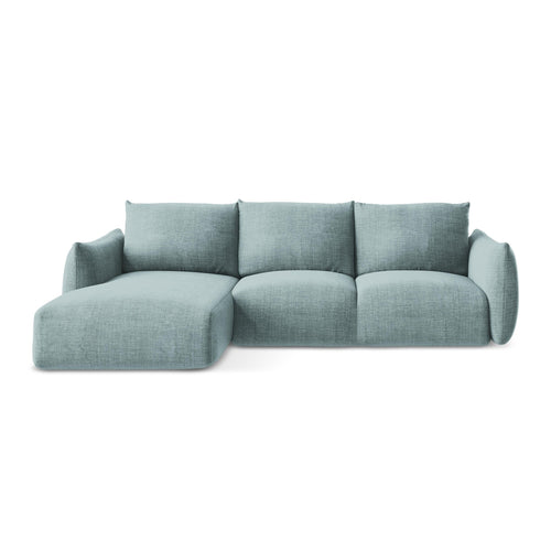 LaMiaSofa hoekbank links Savona - textuurstof - jeans - 242x162x90