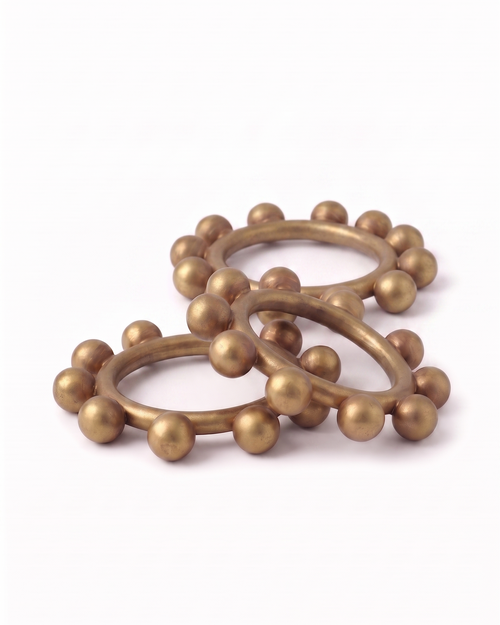 vtwonen - Servetringen Dots - Metaal - Goud - 5 cm - Set van 8