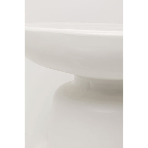 Kare Design Bijzettafel Paco wit Ø41cm
