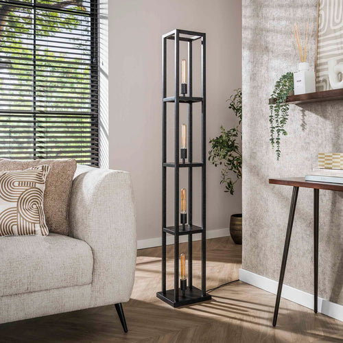 Hoyz Collection - Vloerlamp Quadra 4-lichts - Artic Zwart - vtwonen shop