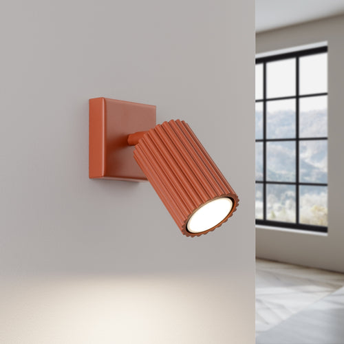 Sollux Lighting Wandlamp KARBON rood oker - 8x16x8cm