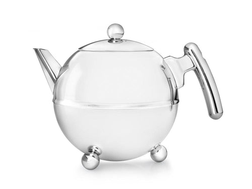 Bredemeijer - Theepot Bella Ronde 1,2L chroom besl. - vtwonen shop