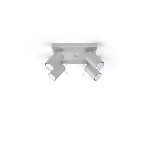 Sollux Lighting Plafondlamp RING 4 grijs - 25x25x16cm
