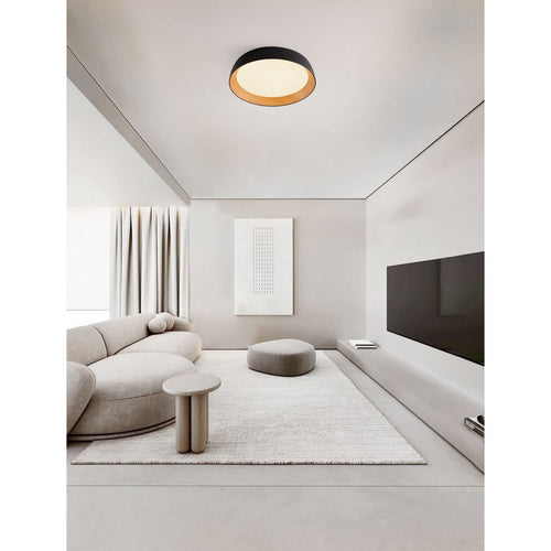 Nova Luce SIGI Inbouw plafondlamp Sandy Black, Wood Triac dimbare LED 50W 4201lm 3000K