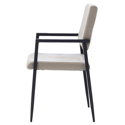 Giga Meubel Eetkamerstoel Elin - Stof - Taupe - Set van 2 - vtwonen shop