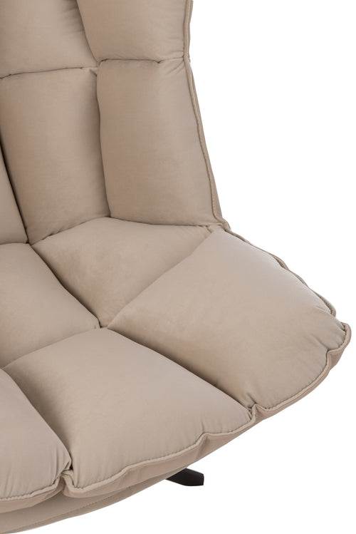 J-Line stoel Relax Kussen - textiel/metaal - beige