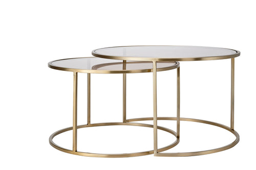 Light & Living tafel  - goud - 75x75x44 cm