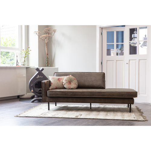 BePureHome daybed links Rodeo - Eco-leder - Army - 85x203x86 - vtwonen shop