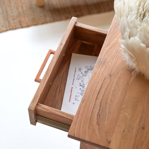 Tikamoon Kinderbureau van massief acaciahout - Naturel - vtwonen shop