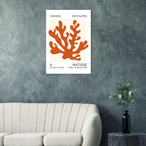Artfulprints  Matisse – Saltflower shapes orange   poster A4 21x29.7 cm - vtwonen shop