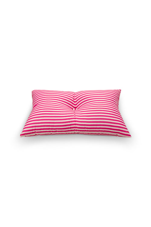 vtwonen - Sierkussens - Gestreept - Set van 2 - Donkerroze - 35x55cm