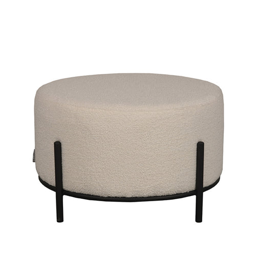 LABEL51 Poef Troy - Ivoor Bouclé - 57x57x34cm