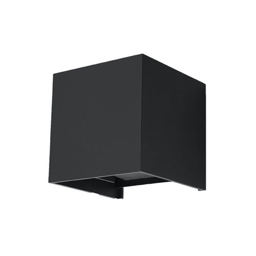 Sollux Lighting Wandlamp LUCA zwart LED IP54 - 10x10x10cm