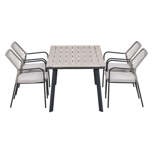Garden Impressions Tuinset Ross sand 5-delig - Penedo tuintafel 160x90 cm