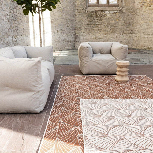 Interieur05 Buitenkleed Deco roest/wit dubbelzijdig - 240 x 340 cm - vtwonen shop