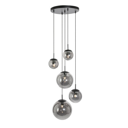 Steinhauer hanglamp bollique - 5 lichts - 60x 375 cm - zwart - vtwonen shop