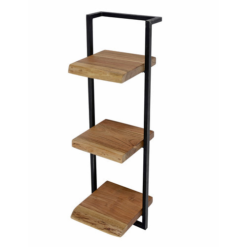 Giga Meubel Wandplank Edge - Naturel Acaciahout - 30x25x100cm - vtwonen shop