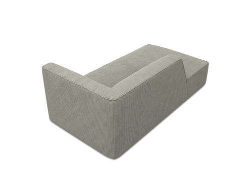 Micadoni linker meridiaan Ruby ribfluwelen, lichtgrijs - 180x93x69cm
