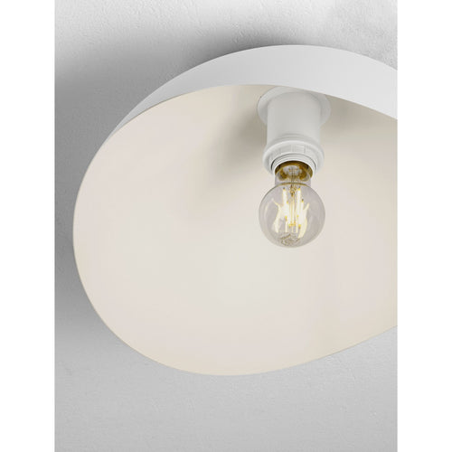 Nova Luce OPSI Plafondlamp met komvormige armatuur van 40 cm, halfverzonken, zandwit, E27 fitting, 1x12W