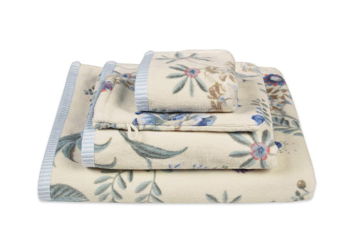 Pip Studio handdoek Secret Garden - 55x100 cm - whiteblue - vtwonen shop