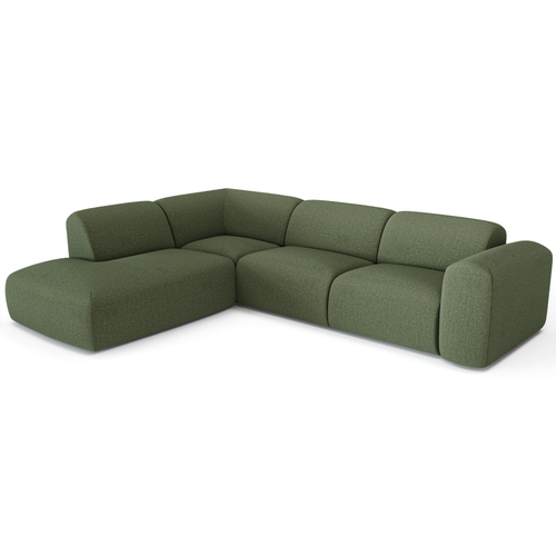 Sia Home - Hoekbanken links MYRA - Geweven stof - Olijfgroen - 269cm - vtwonen shop