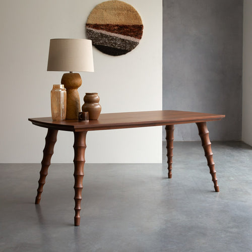 Tikamoon Anouk - Eettafel van massief mangohout voor 4/6 personen. - Bruin - vtwonen shop