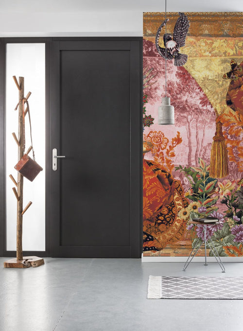 Sanders & Sanders fotobehang oosters panelen multicolor - 100 x 250 cm - 611931 - vtwonen shop