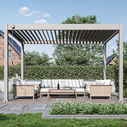 Garden Impressions Pergola bioclimatic tuinpaviljoen 300x400xH255 cm - zand