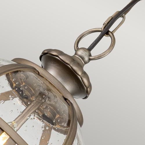 Elstead Halleron Halleron kettinglantaarn, hanglamp voor buiten, geborsteld brons, IP44