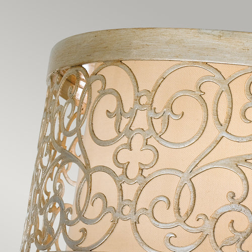 Elstead Arabesque - Plafondlamp Zilver Blad 2 Lichten, E27