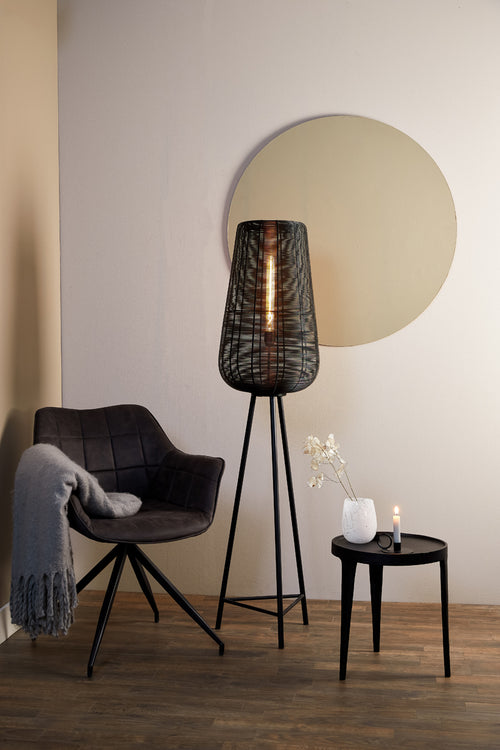 Light & Living vloerlamp ADETA - Ø37x147cm - zwart - vtwonen shop