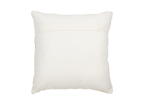 J-Line kussen Folie Print - katoen - wit/goud