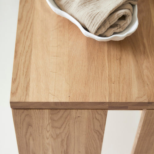 Tikamoon Bureau van massief eiken met opbergkastje - Naturel - vtwonen shop