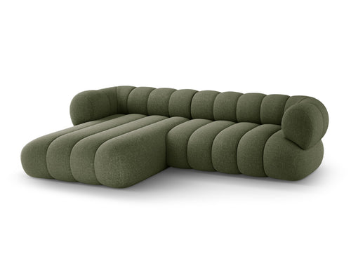 Cosmopolitan Design Hoekbank Koge 5-zits, chenille groente - 165x270x70cm