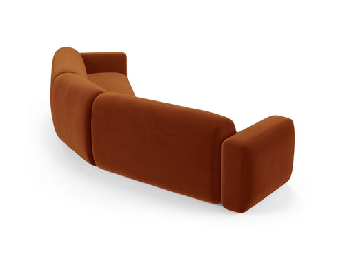 Cosmopolitan Design Symmetrische modulaire hoekbank Strino 3-zits, flueel terracotta - 210x344x78cm