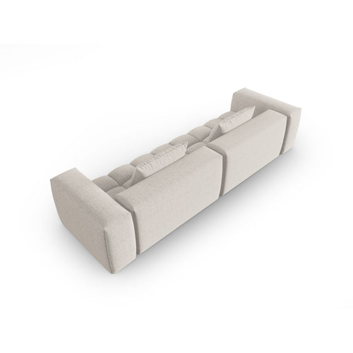 Cosmopolitan Design - Modulaire bank Verona 5-zits, structurele stof beige - 85x290x70cm