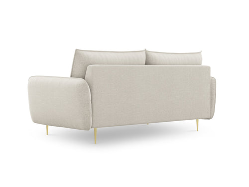 Cosmopolitan Design Bank Vienna 3-zits, structurele stof, lichtbeige - 92x200x95cm