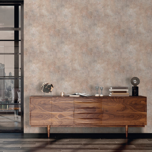 Sanders & Sanders behang betonlook licht terracotta - 53 cm x 10 m - 640070